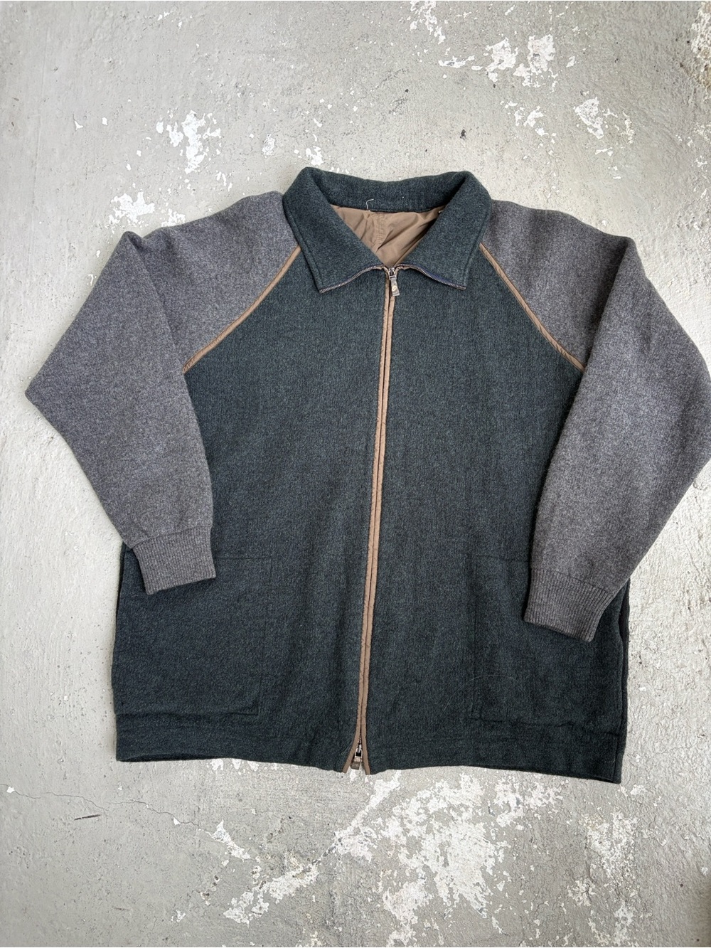 Brioni cashmere blend zip golf sweater